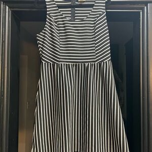 Maison Jules Monochrome Striped Dress